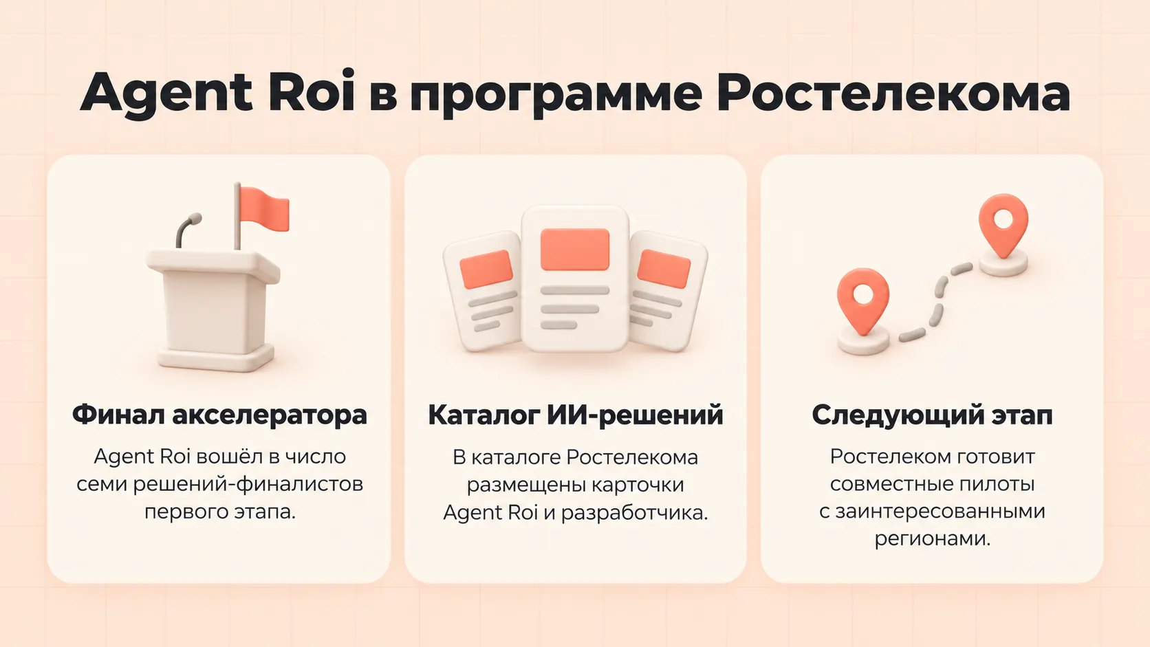 Agent Roi в программе Ростелекома: семь решений в финале, карточки в каталоге и следующий этап с региональными пилотами